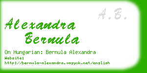 alexandra bernula business card